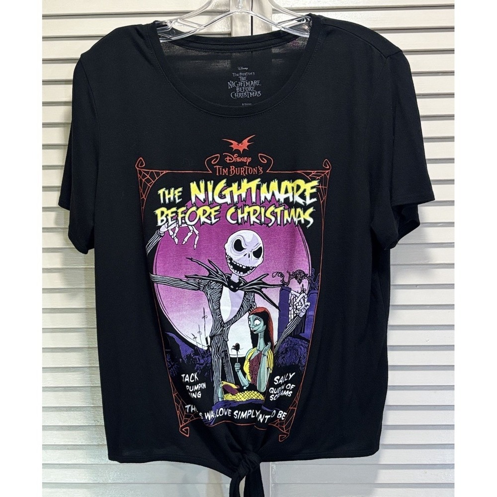 Disney Nightmare Before Christmas Graphic Logo Tshirt Short Sleeve Size XL